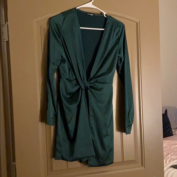 sugar free dress hunter green